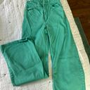 H&M Wide Leg Green Jeans Photo 0