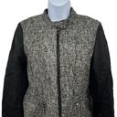 Marc New York  Andrew Marc Wool Blend Tweed Vegan Leather Moto Jacket Coat Photo 2