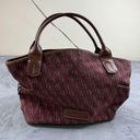 Dooney & Bourke Vintage  Tote Extra Large Burgundy Monogram Red Maroon Hoho Bag Photo 0