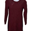 Tommy Hilfiger  Sweater Dress Sidelong Two Tone Maroon & Blue Size Small Photo 0