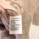 American Eagle NWOT  purple/gray long teddy jacket Photo 7