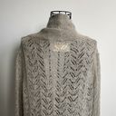 All Saints Grey Pointelle Wool Blend Tie Front Cardigan Photo 7