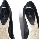 Ralph Lauren ❤️ Lauren  Black Silk Wedge Heels 10B Photo 5