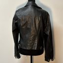 Miss London Faux Leather Jacket Black Size Med Zipper Pockets Biker Moto Photo 4