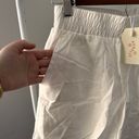 Aurelle Swim NWT  White Linen Beach Shorts Photo 3