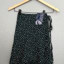 Brandy Melville Green Floral Wrap Skirt Photo 0