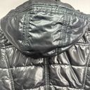 New York & Co. Shiny Black Hooded Quilted Puffer Vest Women’s Size Medium Photo 10