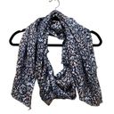 Tory Burch  Floral Scarf Navy Blue Photo 0