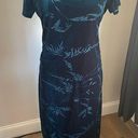 Kathie Lee Collection Vintage  Green Velvet Dress Size Medium Photo 0