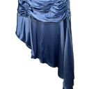 Cinq à Sept NEW NWT Cinq A Sept Eliza Strapless Asymmetrical Midi Dress In Deja Blue Photo 5