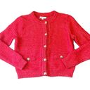 Loft  Stitchy Red  Sweater Jacket | Size  Large Photo 6