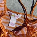 Jasmine & Ginger Y2K  Orange Zebra Stripes Lingerie Slip Photo 2