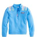 Vineyard Vines  Madras Shoulder Shep Shirt Quarter Zip Fleece Size Medium Photo 0