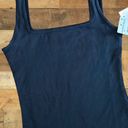 Nordstrom BP Women’s XXS Square Neck Solid Black Bodysuit • Thong Style Tank NWT Photo 1