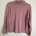 Madewell Button Sleeve Turtleneck Sweatshirt Mauve Photo 5