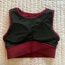 HALIO Dreamy Sports Bra Longline High Neck Full Support Cross Band Maroon XS Red Photo 6