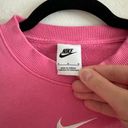 Nike Women’s Oversized Cropped Crewneck Sweatshirt M Pink Photo 2