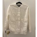 ZARA  Oversized Longline Linen Bomber Jacket White Size XS NWT Bloggers Fav Beach Photo 6