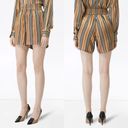 Burberry New  Icon Striped Silk Shorts Photo 3