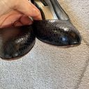 Dolce & Gabbana  Black Snakeskin Almond Toe Pumps Sz 37 Photo 10