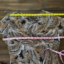 Sheer silk‎ blend tie front bohemian style beaded top size Large Photo 5