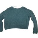 Me to We  Cropped Pullover Long Sleeve Sweater Size XS Blue Green Photo 2