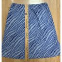 New York & Co. Skirt Women's Size Large Blue  Patterned Elastic Waist Lined Photo 6