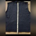 Woolrich  Women’s Vest Dark Indigo LambsWool Embroidered Bear Fish Sz Medium Photo 6