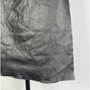 Design Lab Revolve Sold  Black Lamb Leather & Wool Long Wrap Skirt Photo 1