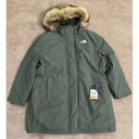 The North Face 3X Women’s Arctic Parka Coat Down Winter Pockets Fur Thyme Green Photo 2