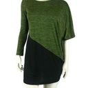 Oleg Cassini  Asymmetrical Black Green Mini Small Dress Photo 0