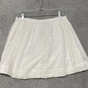 J.Crew  Skirt Womens 6 White A Line Mini Short Cotton Crochet Lace Side Zip Photo 4