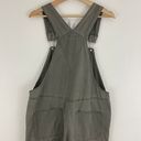 Cherokee Vintage Y2K Khaki Olive Green Denim Utility Straight Leg Bib Overalls Photo 7