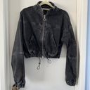 Urban Outfitters Cropped Denim Cargo Jacket Photo 0