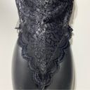 Frederick's of Hollywood  Black Lace Bustier Cami Bodysuit Size Medium Photo 2