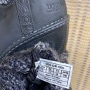 UGG Cresthaven Black Nubuck Leather Knit Warm Wedge Winter Boot Photo 5