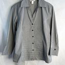 Dress Barn  Long Sleeve Ribbed‎ Front Button Up Shirt Size Large Photo 9