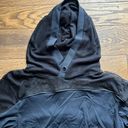 Zyia  Black Mesh Hooded Crop Sweatshirt Winner Hoodie Women’s size S. C15 Photo 3