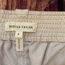 Rebecca Taylor  Beige Khaki Embroidered size 6 Joggers Photo 1