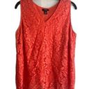 Alfani  Lace Overlay Tank with Scallop Hem Plus Size 14 Photo 0