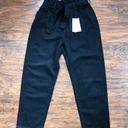 Ba&sh  • Jalia Trousers jeans belted crop high waist paper bag Blackstone denim Photo 2