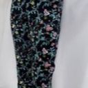 The Loft "" BLACK FLORAL MODERN SKINNY ANKLE CAREER CASUAL TROUSERS PANTS SIZE: 4 NWT Photo 1