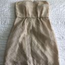 BCBGeneration  Beige Strapless Tiered Mini Dress Photo 0