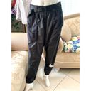 Nike  Belted Woven Track Jogger Pants in Black Swoosh Photo 5