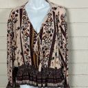 Angie  Tan Floral Boho  Blouse 2X Photo 5