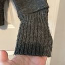 DKNY  Jeans Charcoal Gray Cardigan Sweater with Faux Fur Accent—Size Medium Photo 5