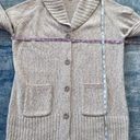 CAbi  Wheat (Beige) Button Front Long Steady Knit Cardigan Large Photo 5