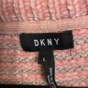 DKNY  Womens Pink w/ Silver Tone Sweater Size Large Photo 2