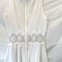 Divided H&M  | Lace Fit & Flare Dress with Appliqué Waist | White | Size: 2 Photo 7