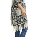 Flying Tomato  Western Boho Poncho Sweater with Fringe Size Small/Medium Photo 10